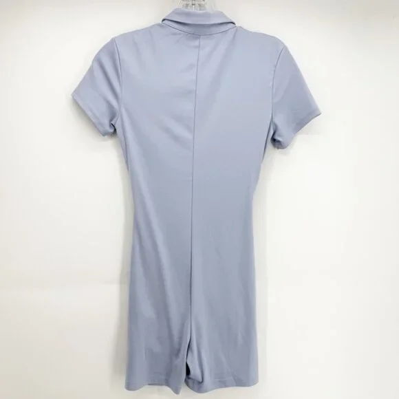 Adika Romper Playsuit Ruched baby blue S - Picture 3 of 9